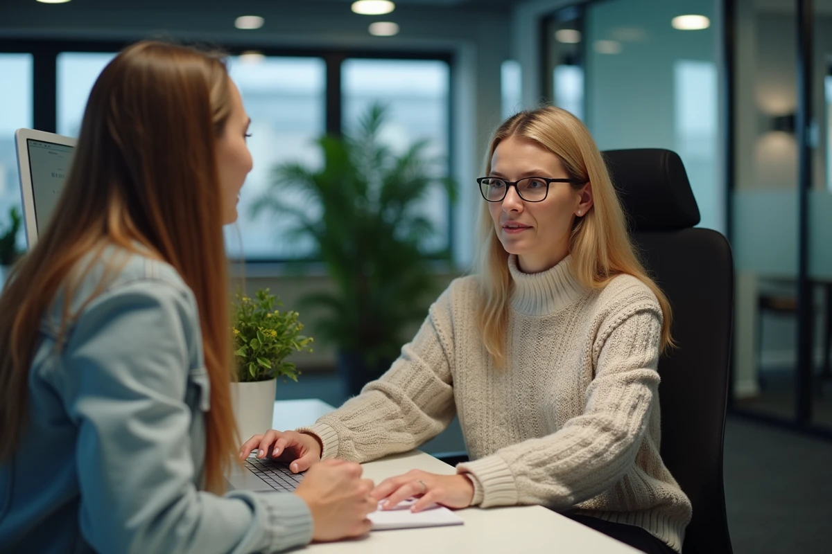 Femme aidant un client avec la recovery 2FA